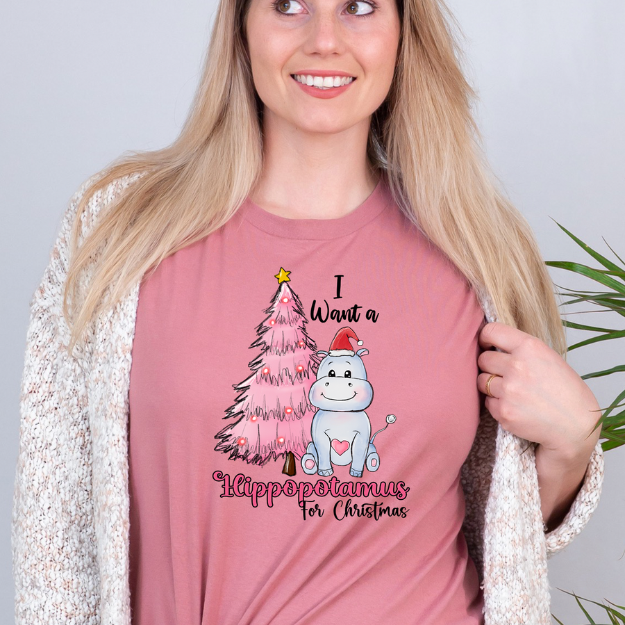 I Want A Hippo For Christmas Unisex T-shirt