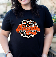 Bengals Retro Leopard Circle Unisex T-shirt