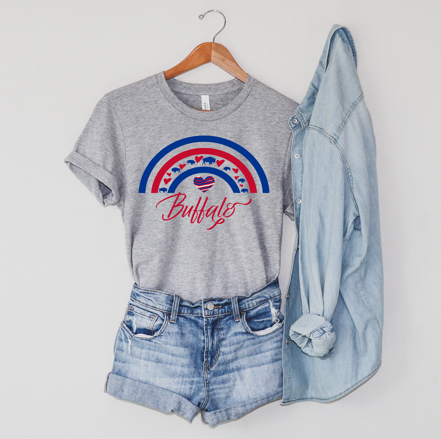 Buffalo Rainbow Unisex T-shirt