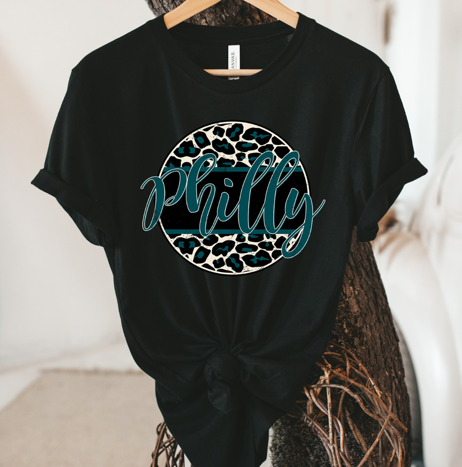 Distressed Leopard Philly Unisex T-shirt