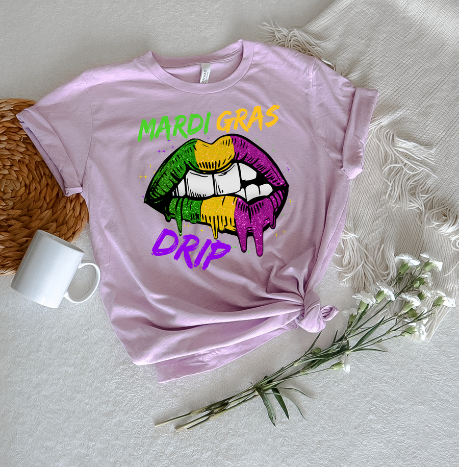 Mardi Gras Drip Unisex T-shirt