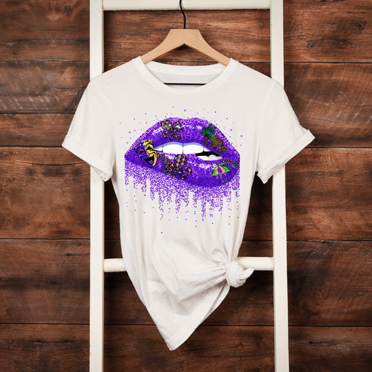 Mardi Gras Lips Unisex T-shirt