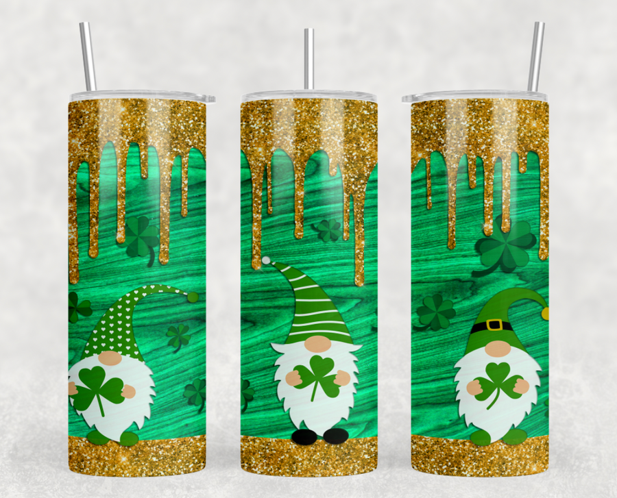 Shamrock Gnomes 20oz Skinny Tumbler