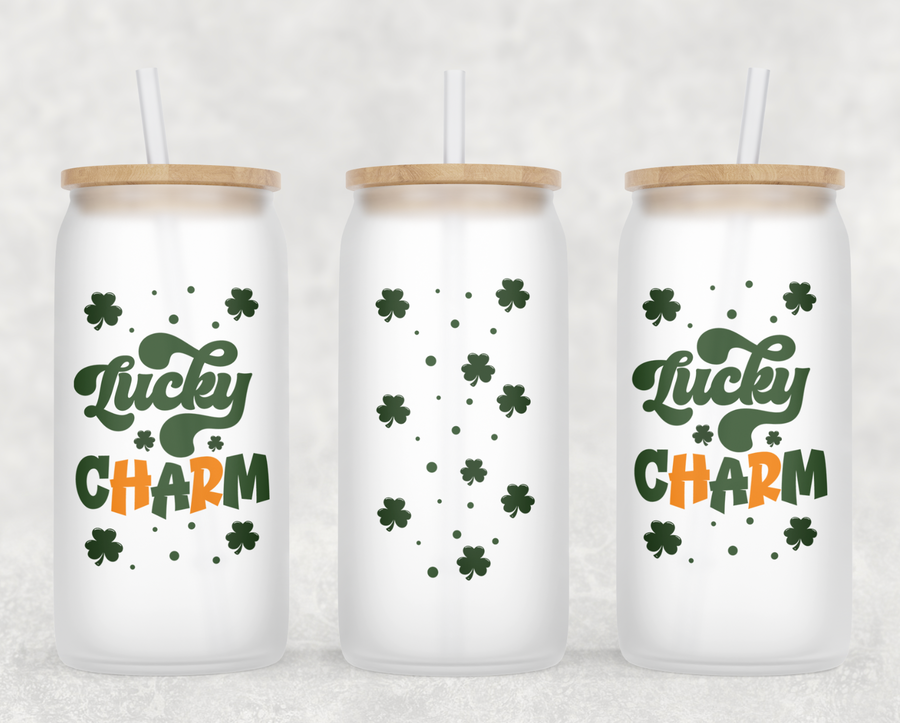 Lucky Charm Glass Can Tumbler