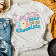 I'm Just Here For The Chocolate Unisex T-shirt