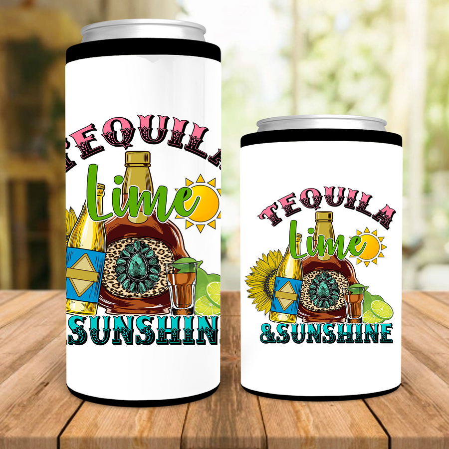 Tequila Lime and Sunshine Can Cooler
