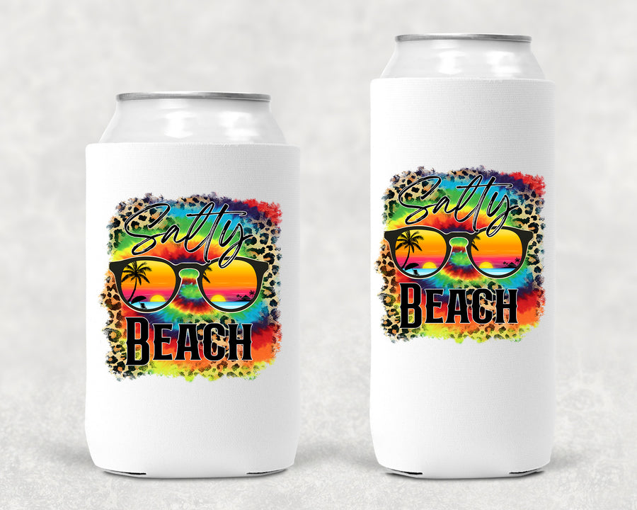 Tie Dye Salty Beach Koozie