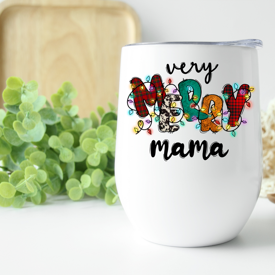 Very Merry Mama Wine Tumbler