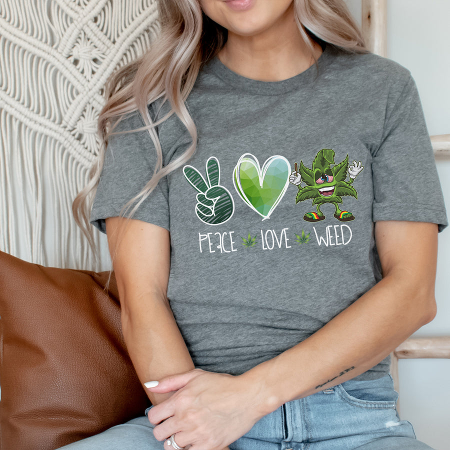Peace Love Weed Unisex T-shirt