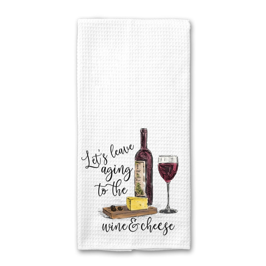 Wine and Cheese Kitchen Towel