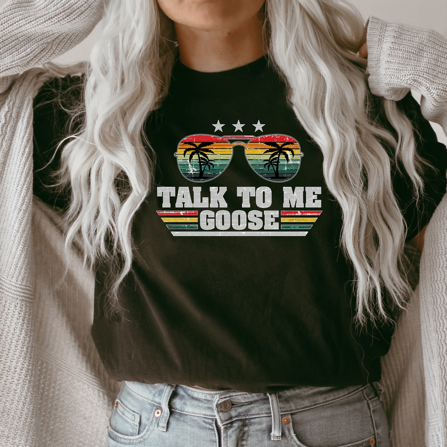 Talk To Me Goose Retro Palms Unisex T-shirt
