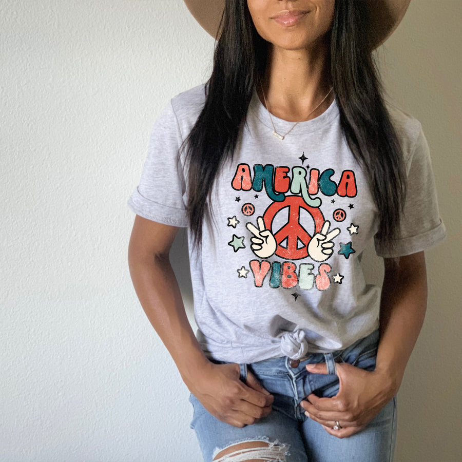 Peace Sign America Vibes T-shirt
