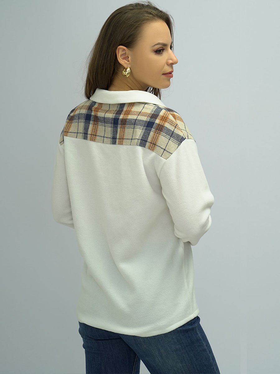 Plaid Dropped Shoulder Shirt