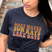 Boat Waves Sun Rays Unisex T-shirt