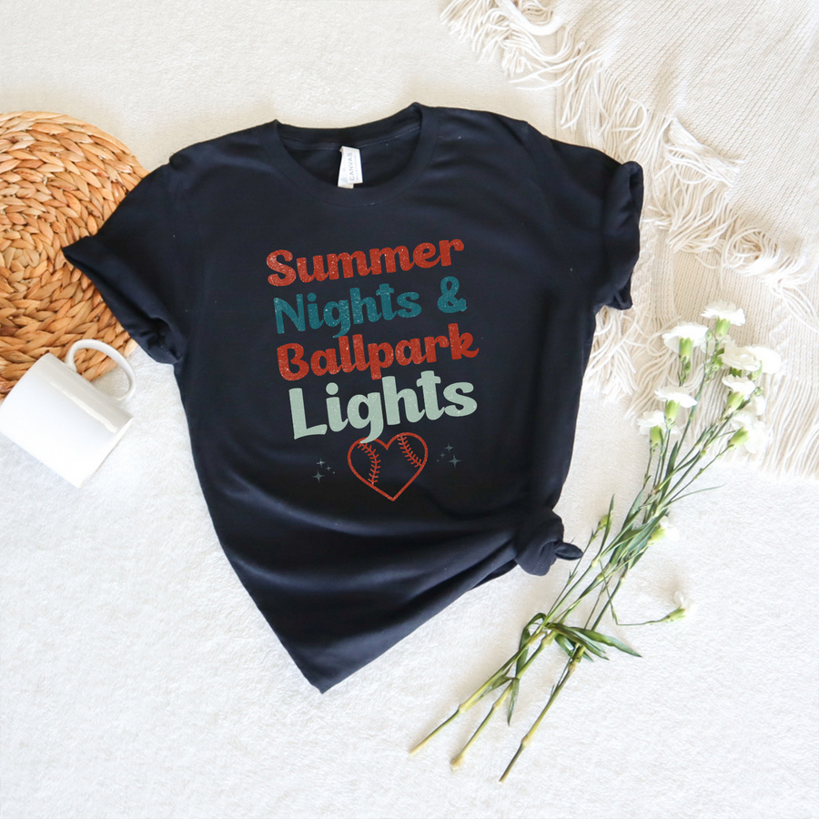 Summer Nights Ballpark Lights Unisex T-shirt