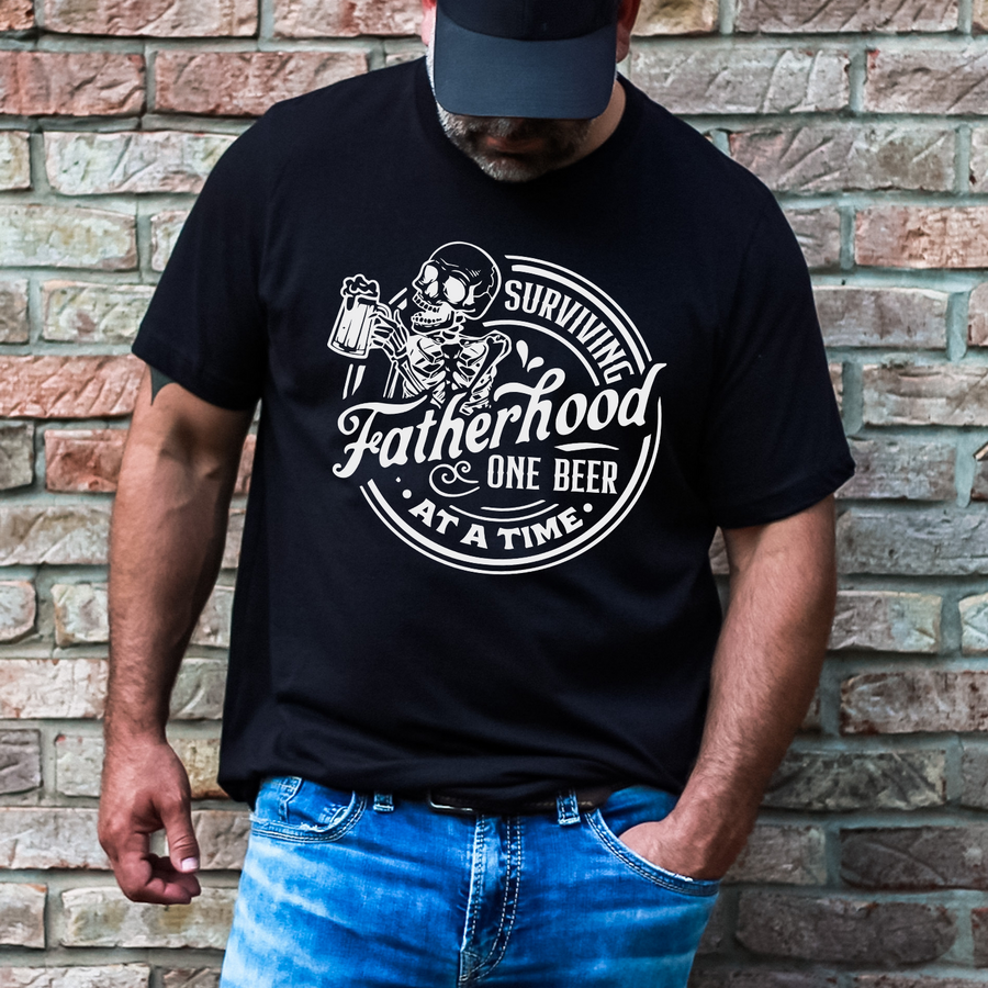 Surviving Fatherhood One Beer at a Time Unisex T-shirt