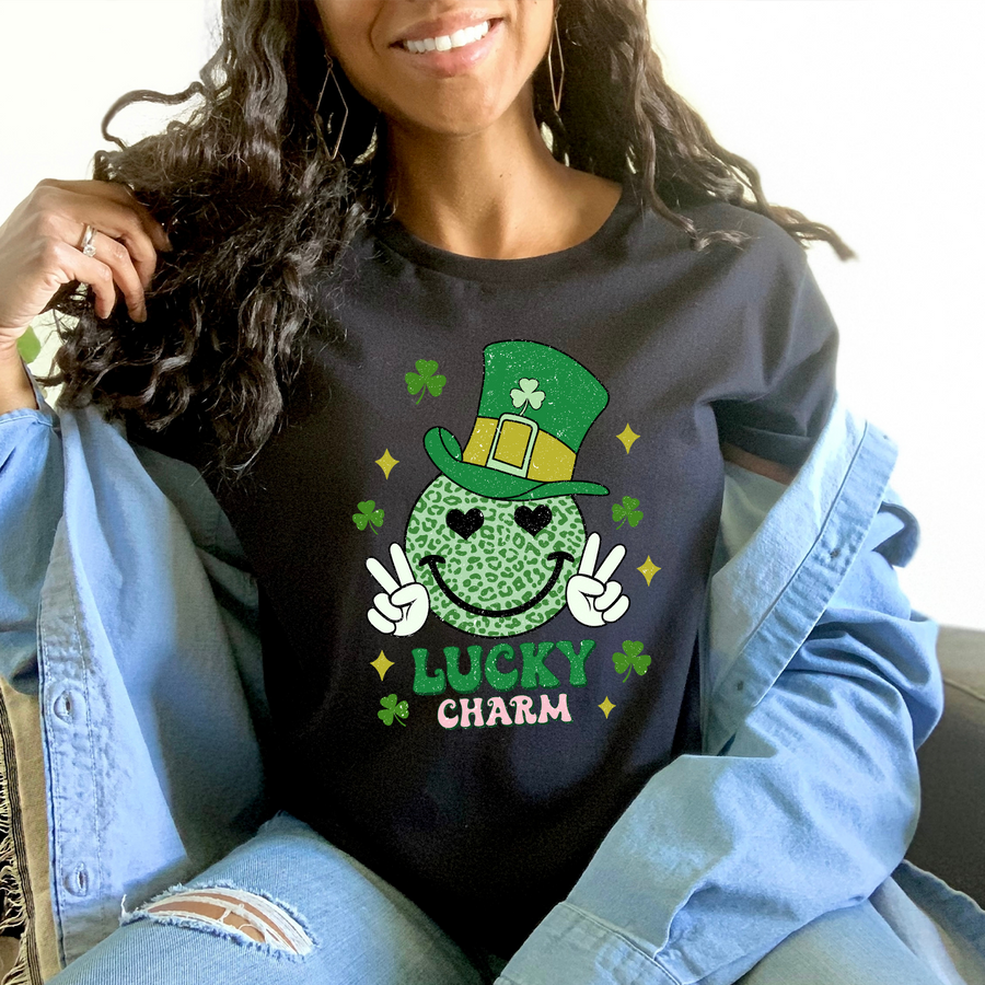 Lucky Charm Smiley Face Unisex T-shirt