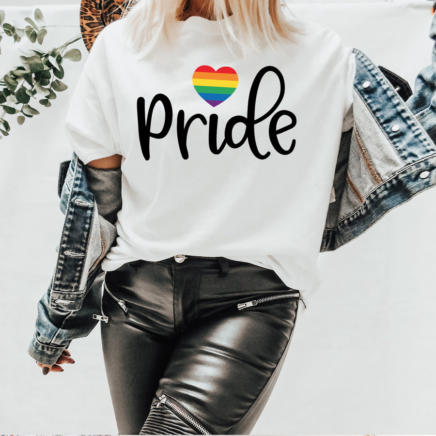 Pride Rainbow Heart Unisex T-shirt