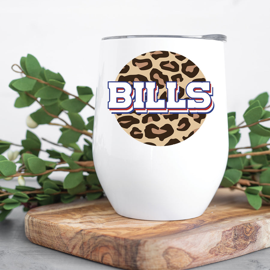 Bills Leopard Print Wine Tumbler