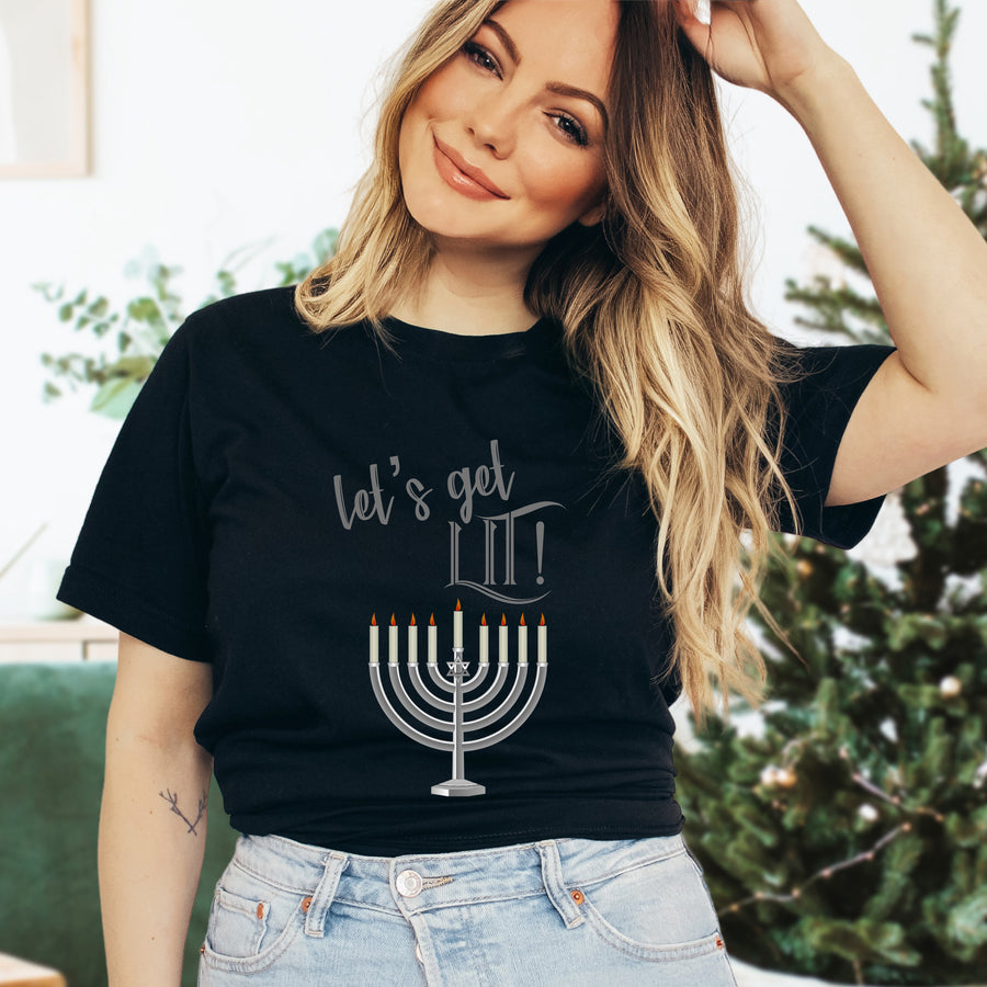 Lets Get Lit Menorah Unisex T-shirt