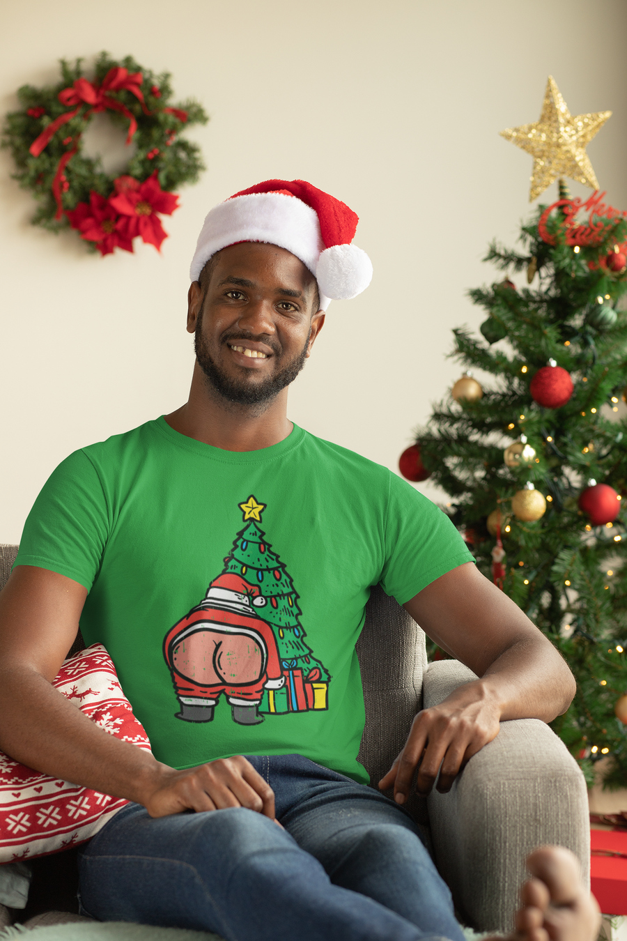 Santa Butt Christmas Unisex T-shirt