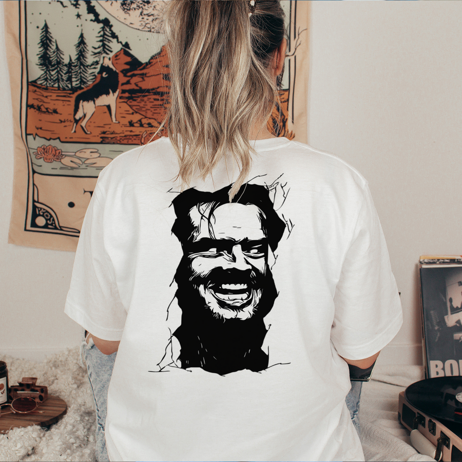 Hereeeee's Johnny - Back Print Unisex T-shirt
