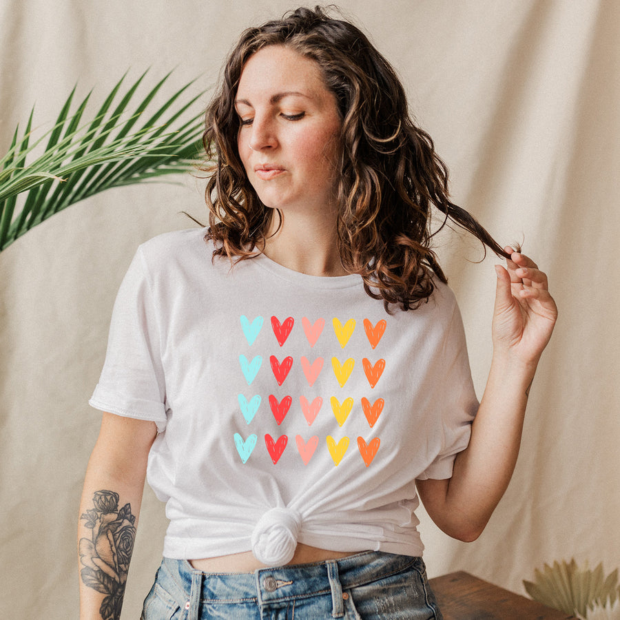 Rainbow Hearts Unisex T-shirt