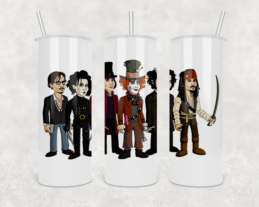 The Faces of Johnny 20oz Skinny Tumbler